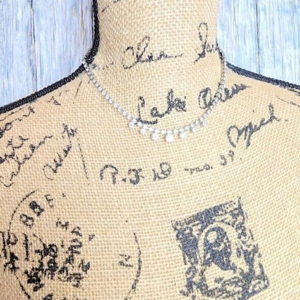 Faux Round Diamond Tennis style Necklace‎ Women's